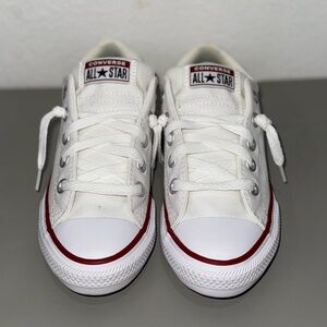Converse Kids White and Red Sneakers